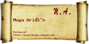 Moga Arián névjegykártya